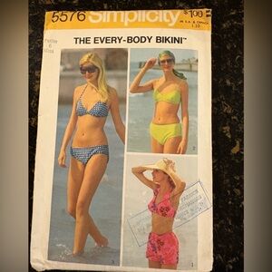 Vintage Simplicity bikini sewing pattern